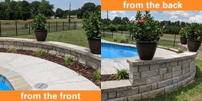 cost of retaining wall for pool